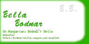 bella bodnar business card